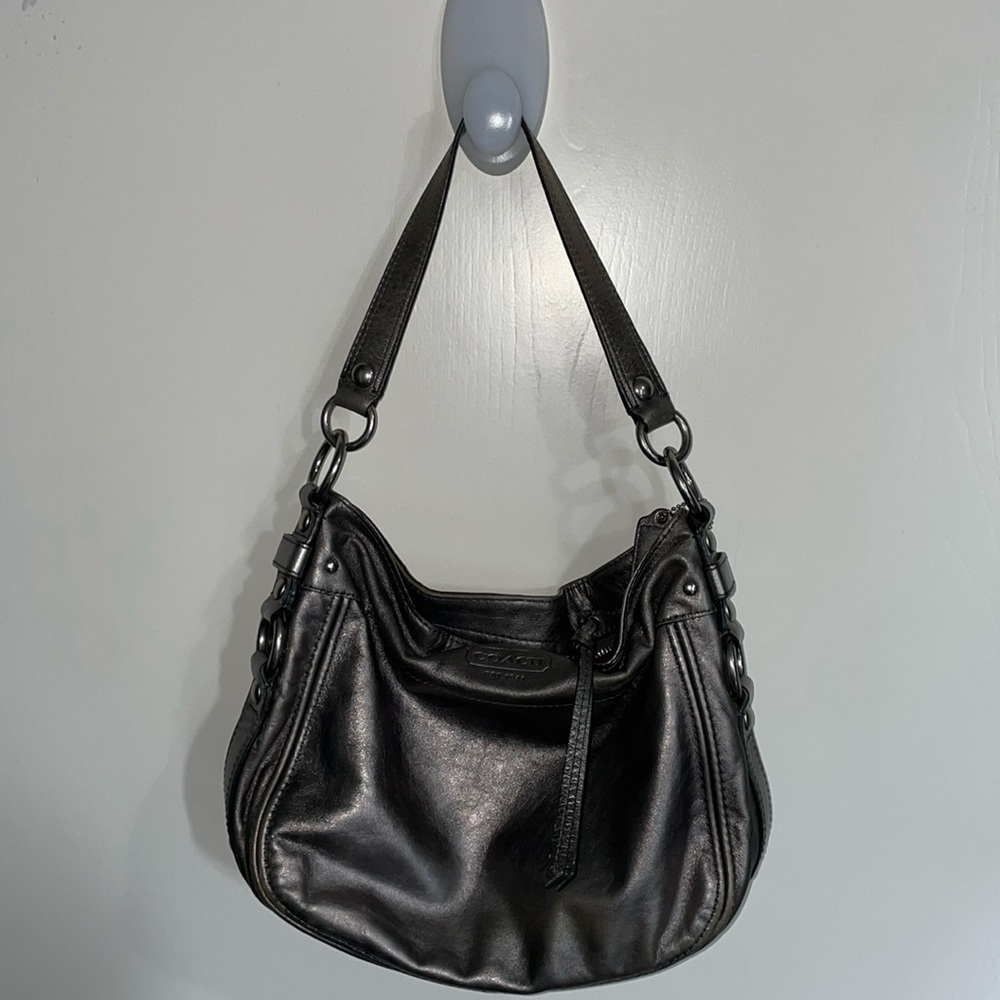 Preowned Coach Zoe Shoulder Bag - Gunmetal - № E1068-F14707